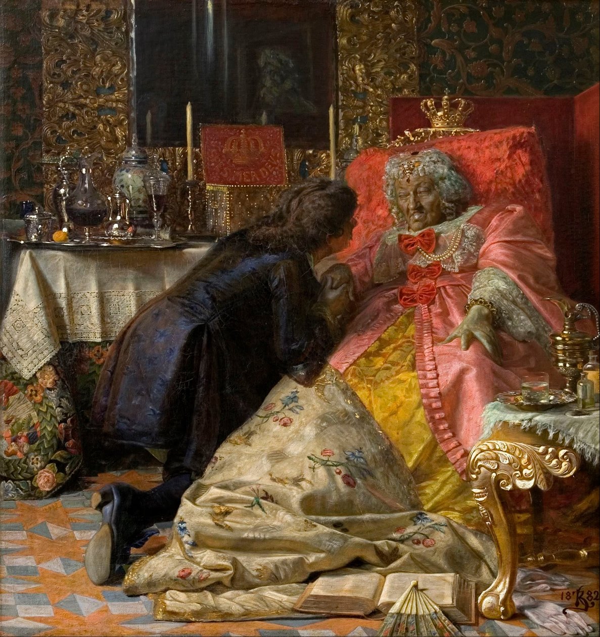 Mort de la reine Sophie Amalie - Kristian Zahrtmann