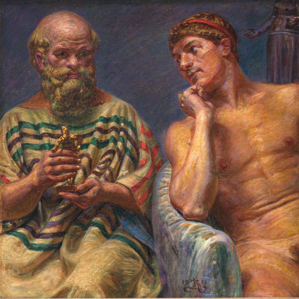 Socrate et Alcibiade - Kristian Zahrtmann