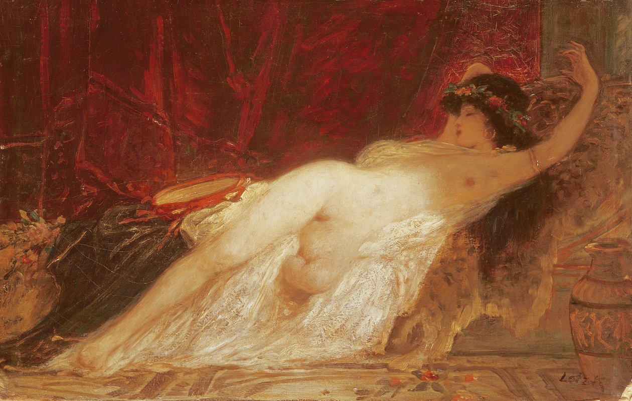 Bacchante endormie - Károly Lotz