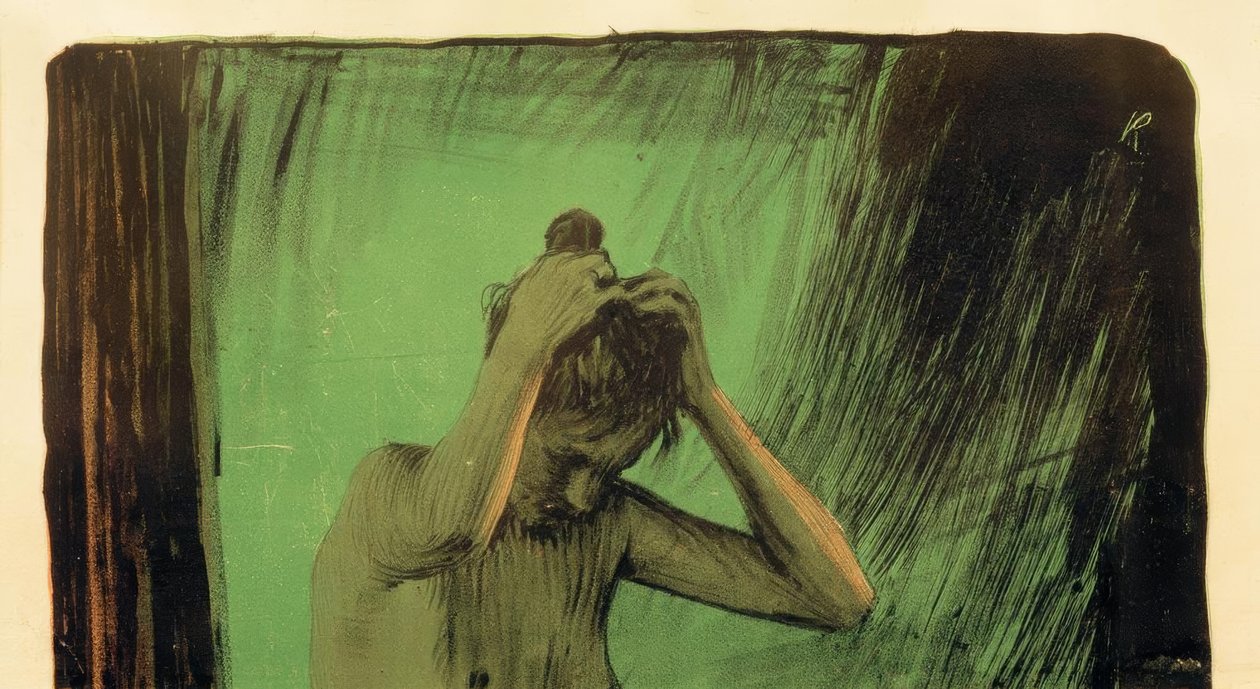 Femme se coiffant - Käthe Kollwitz