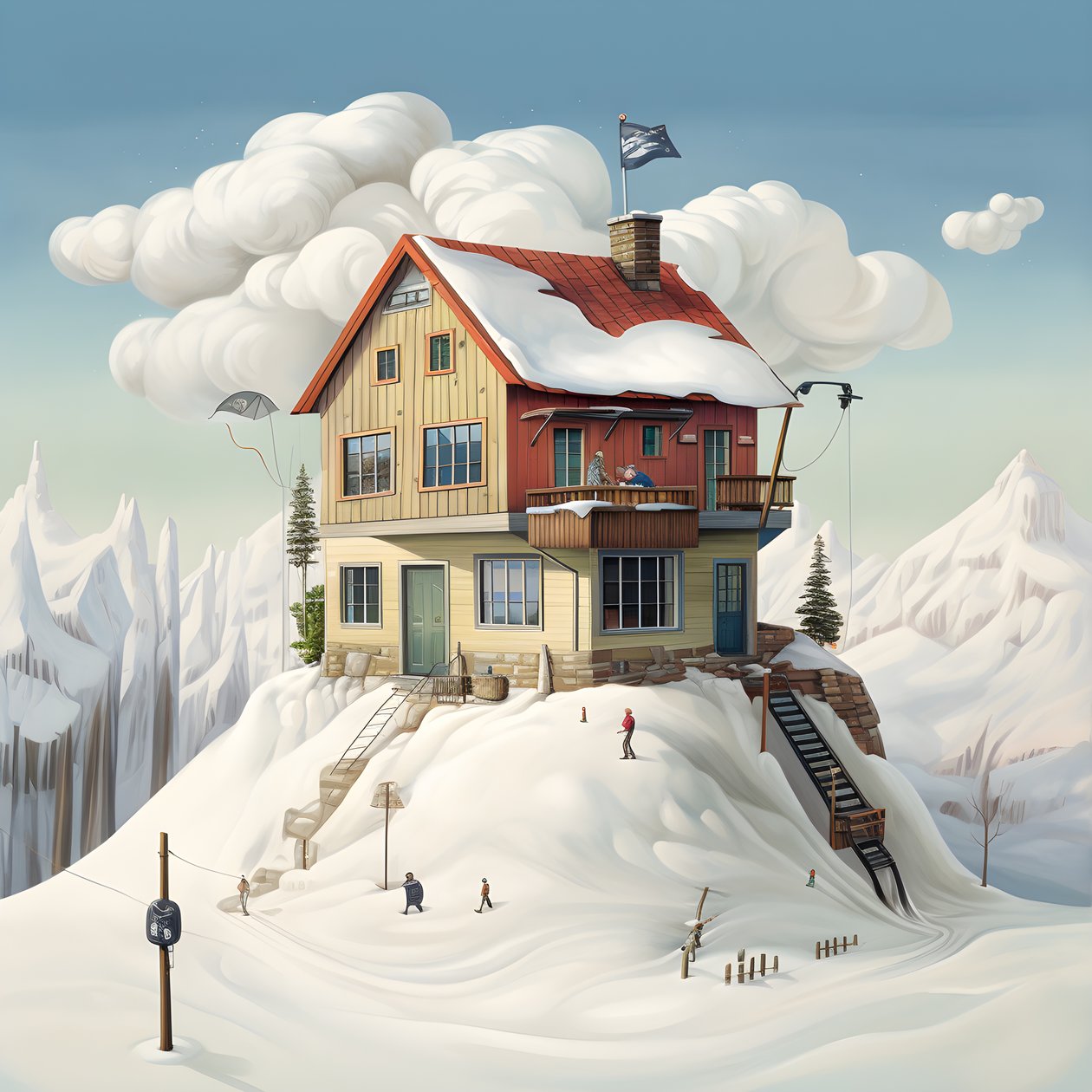 Une maison avec un bonnet de ski 1 - Kurt Heppke