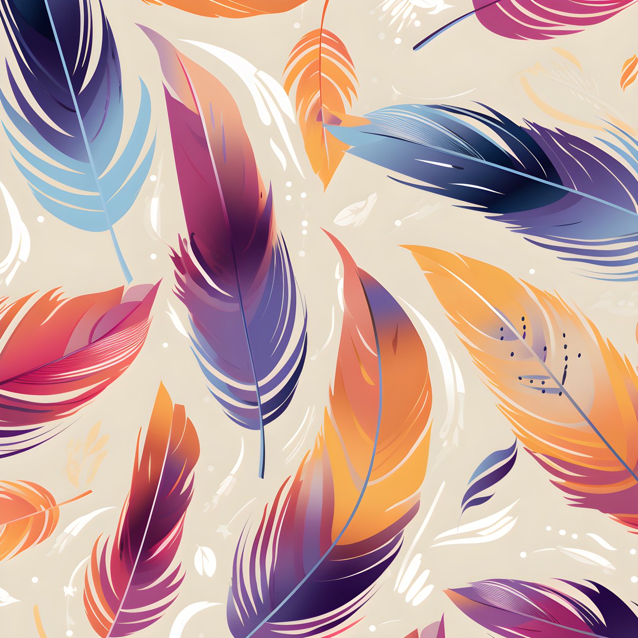Motif de plumes 4 - Kurt Heppke