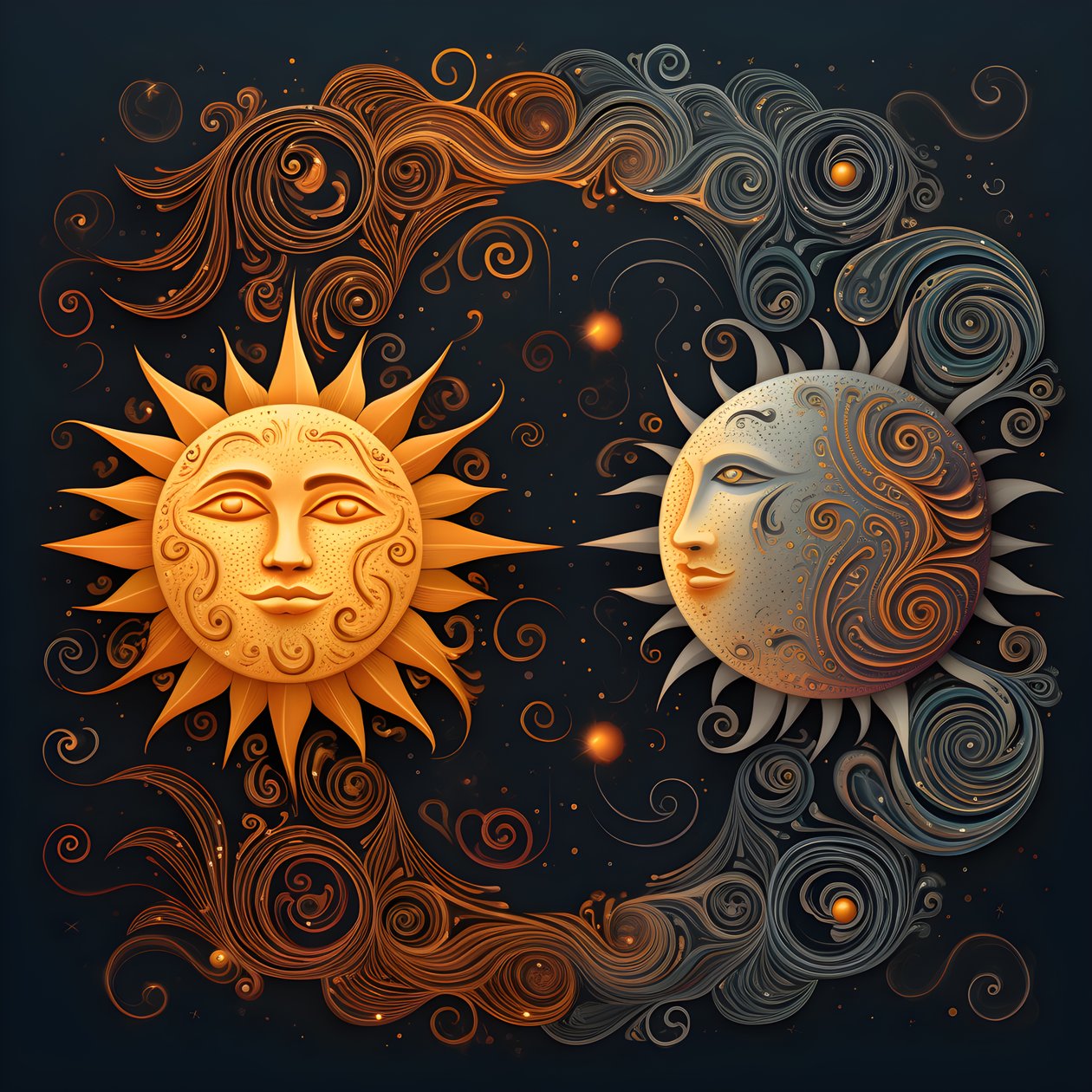 Soleil et lune 1 - Kurt Heppke