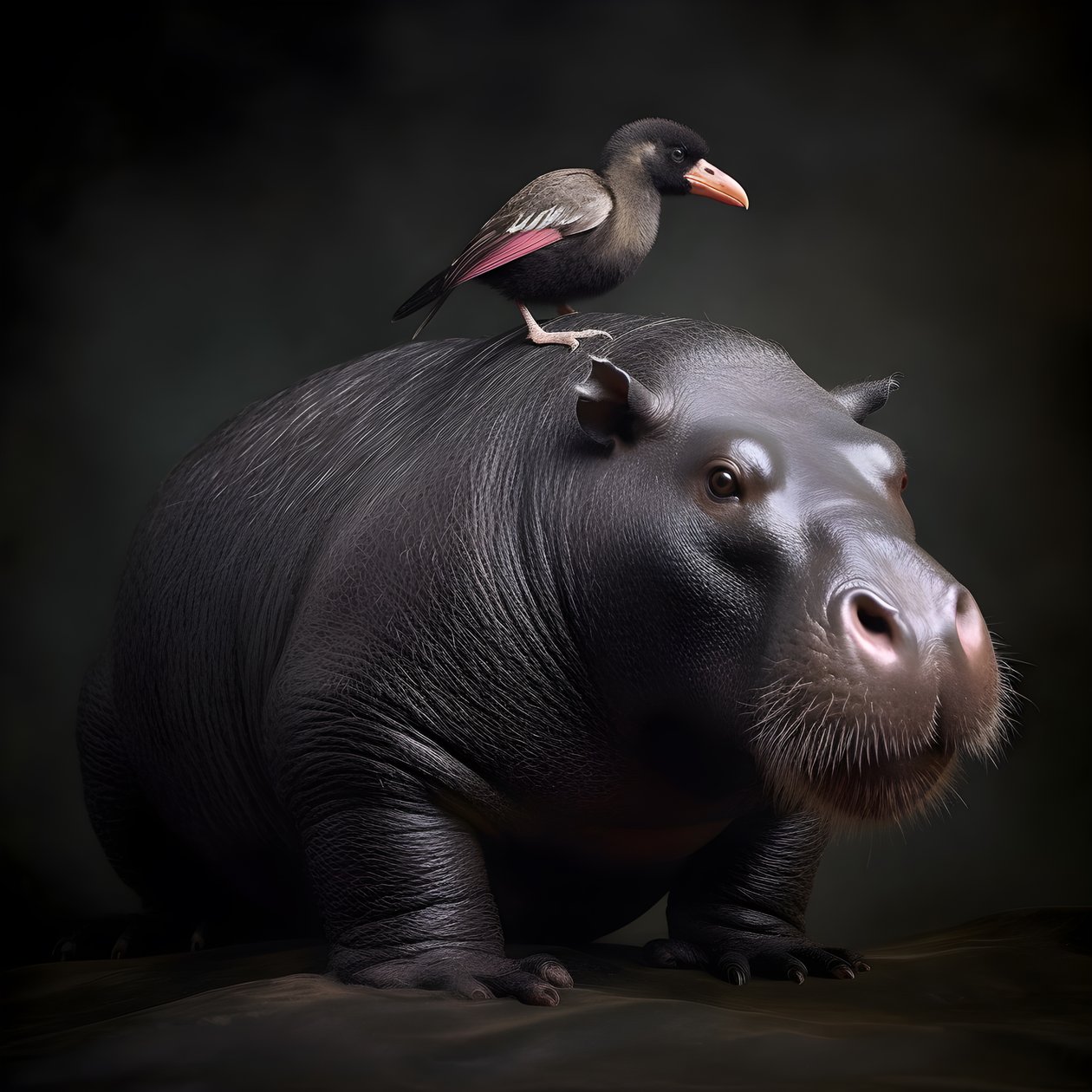 Capybara mélangé avec un gorille à dos argenté 1 - Kurt Heppke