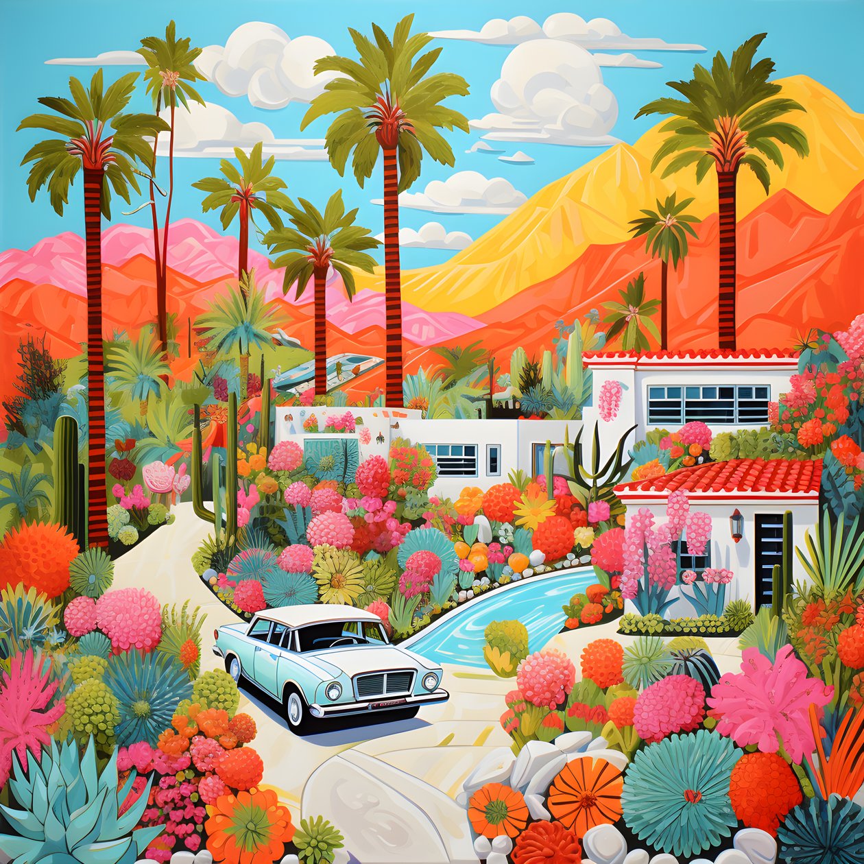 illustration détaillée de Palm Springs 1 - Kurt Heppke