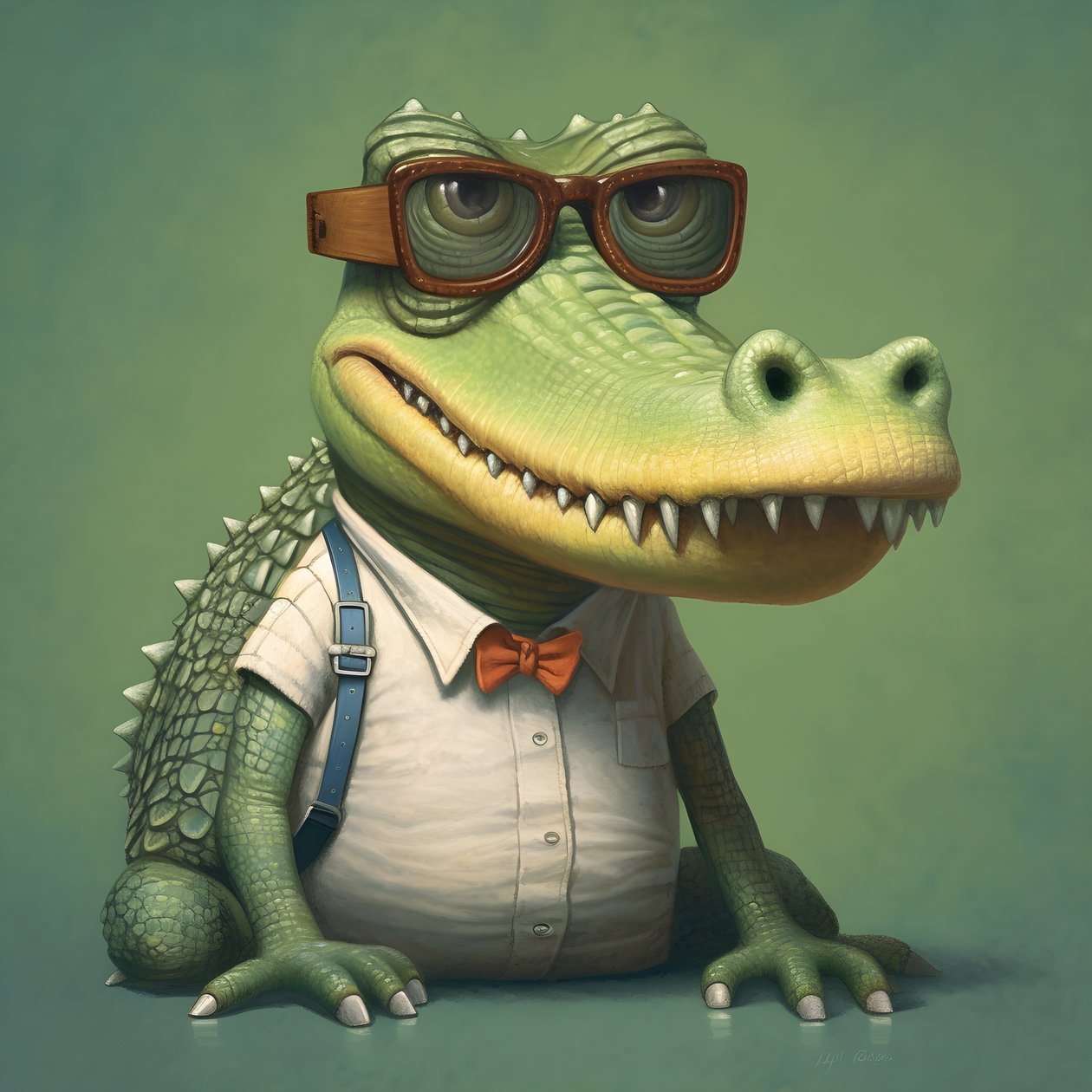 Un crocodile de style bande dessinée 2 - Kurt Heppke