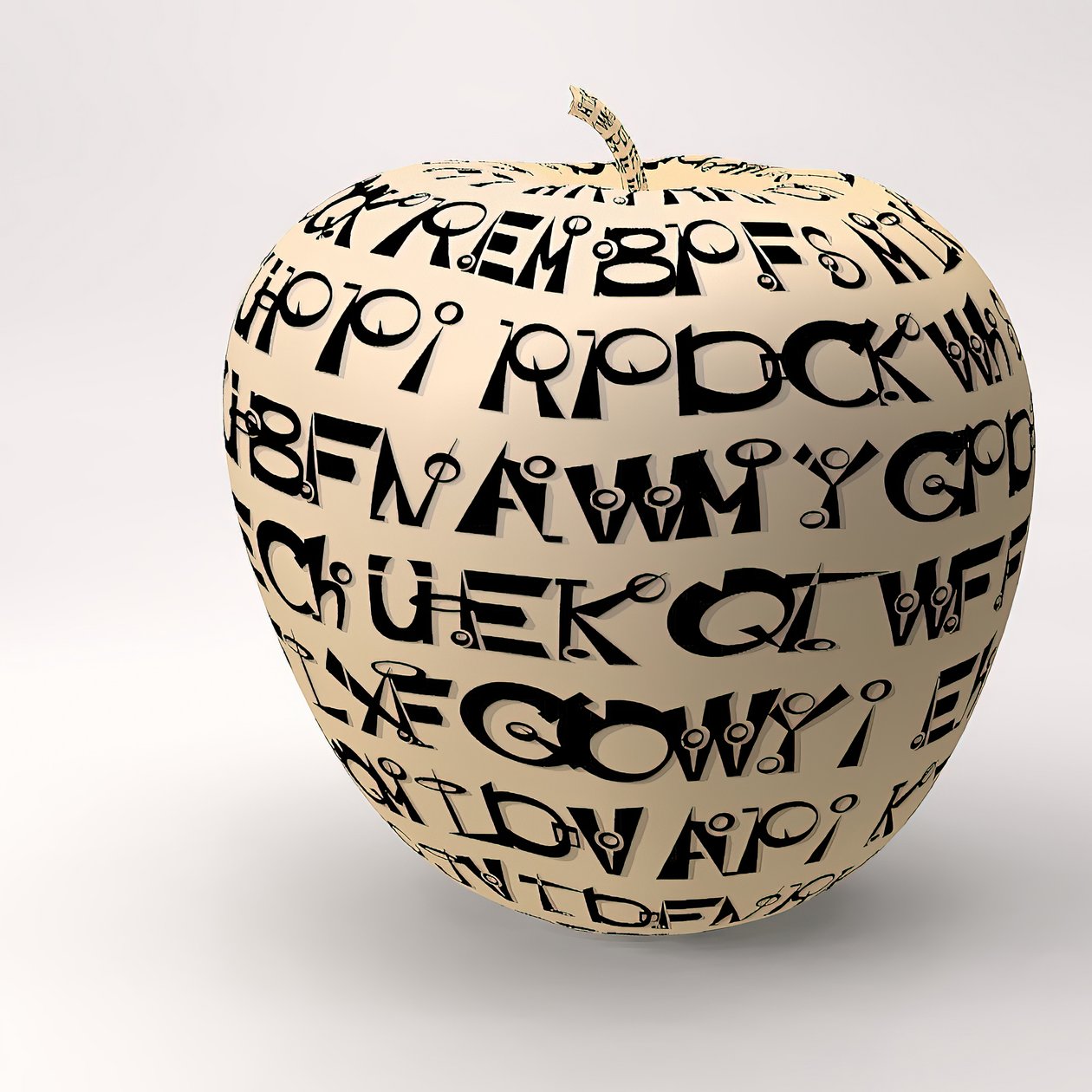 pomme encadrée avec des lettres I - Kurt Heppke