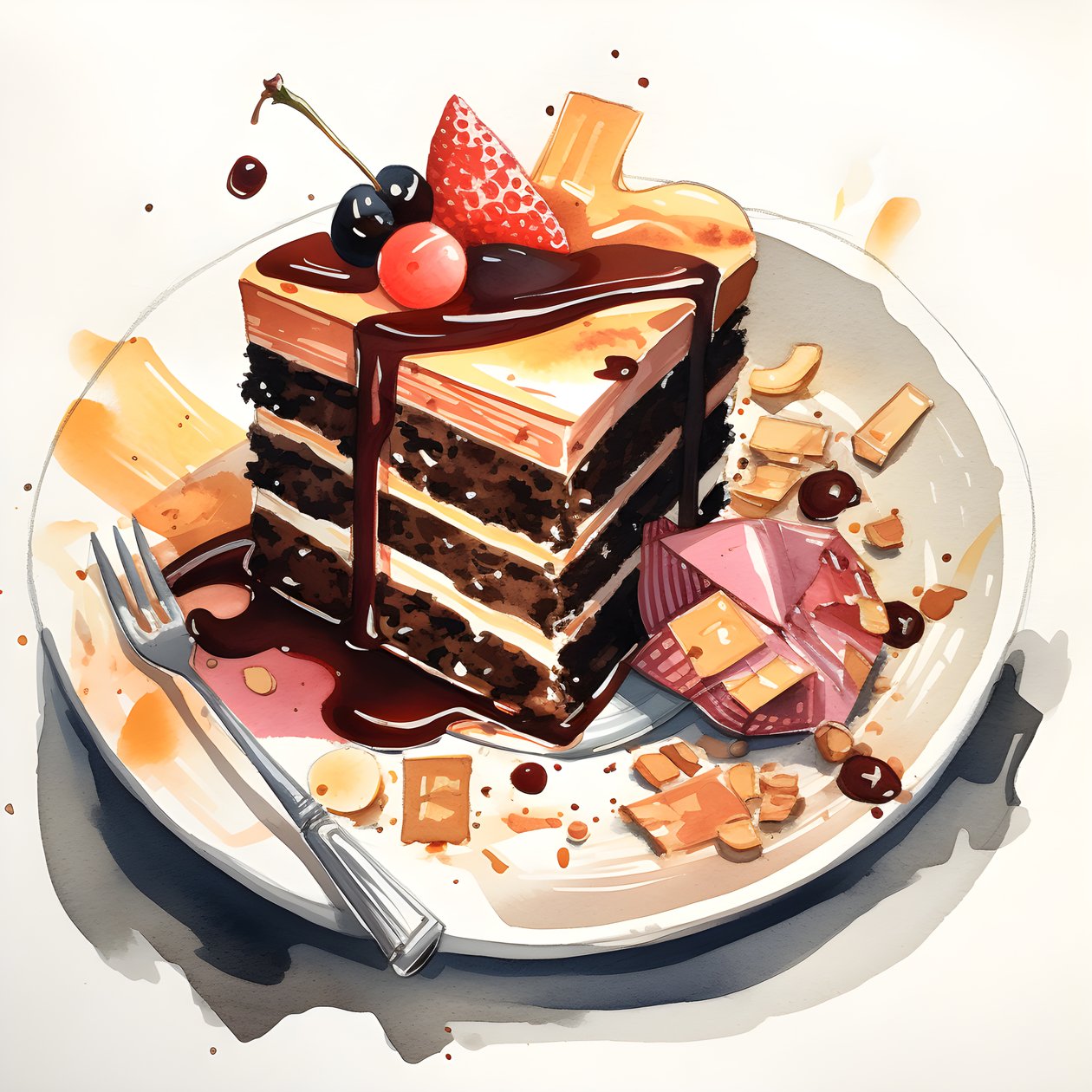 Gâteau au chocolat, caramel et rhubarbe 3 - Kurt Heppke