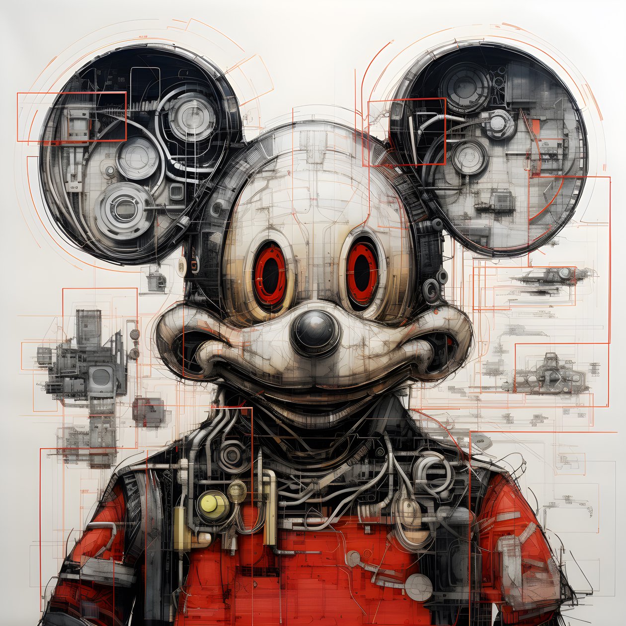 Dessins techniques de Cyberpunk Mickey Mouse 4 - Kurt Heppke