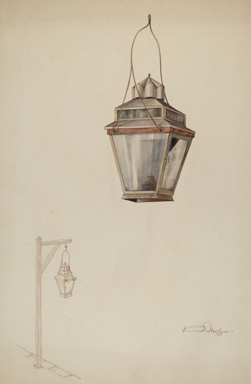 Lampe de rue à huile de sperme - Kurt Melzer