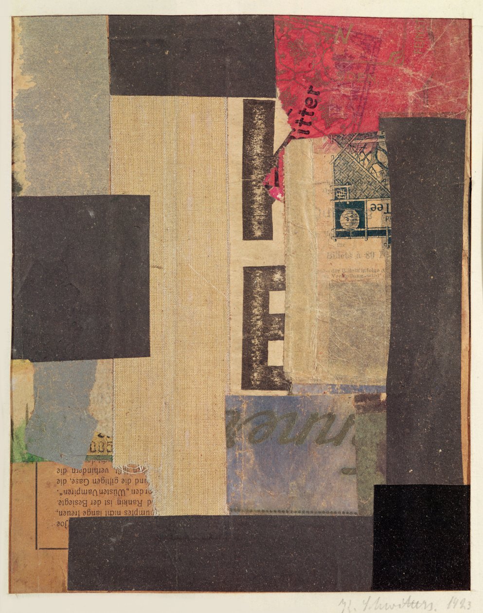 Collage, 1923 - Kurt Schwitters
