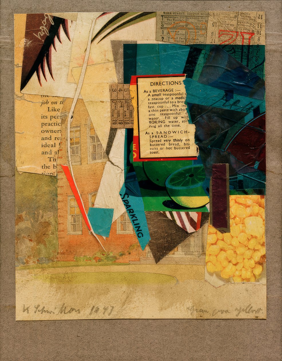 Vert sur jaune - Kurt Schwitters