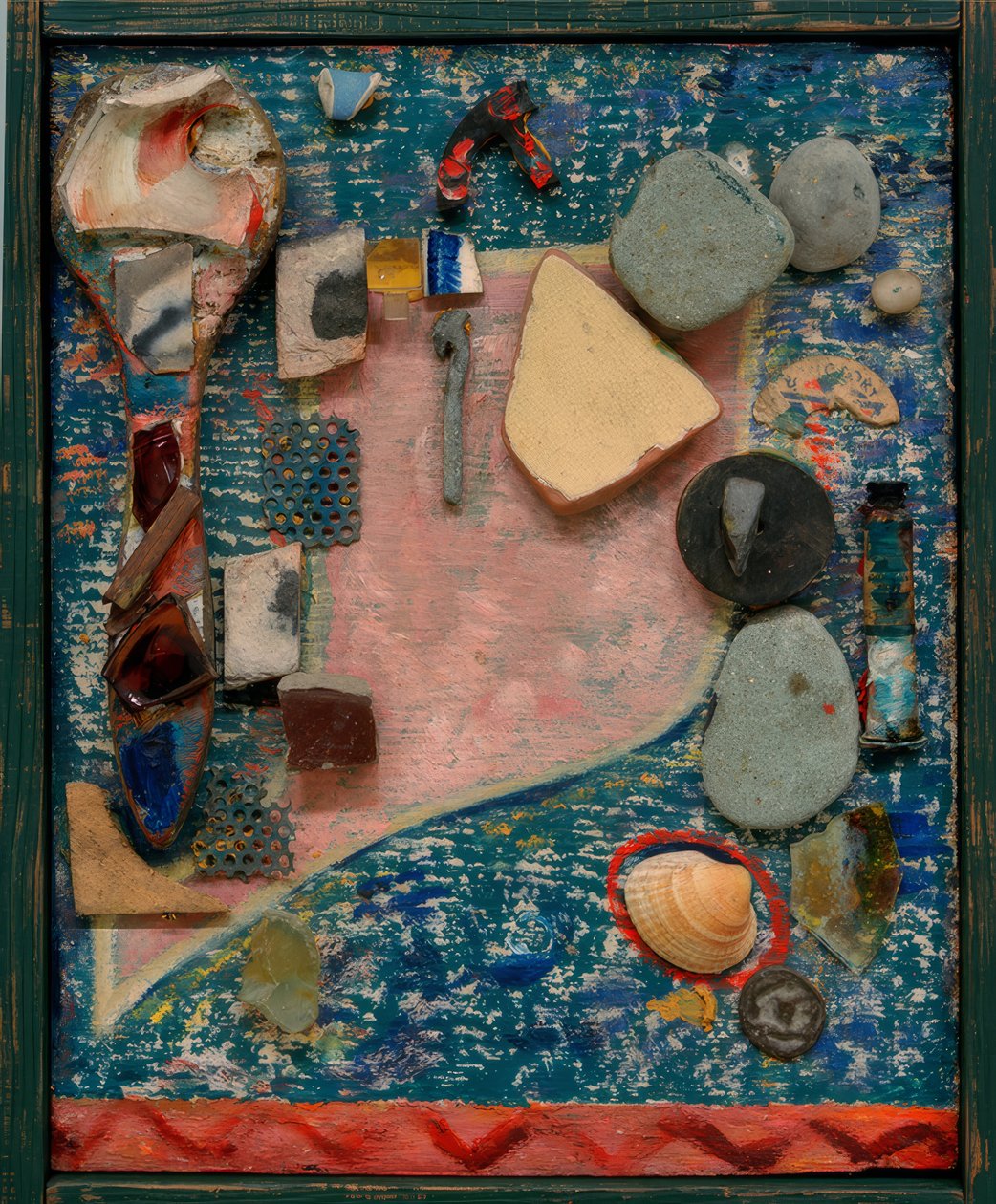 Petit Merzbild avec de nombreuses pièces - Kurt Schwitters
