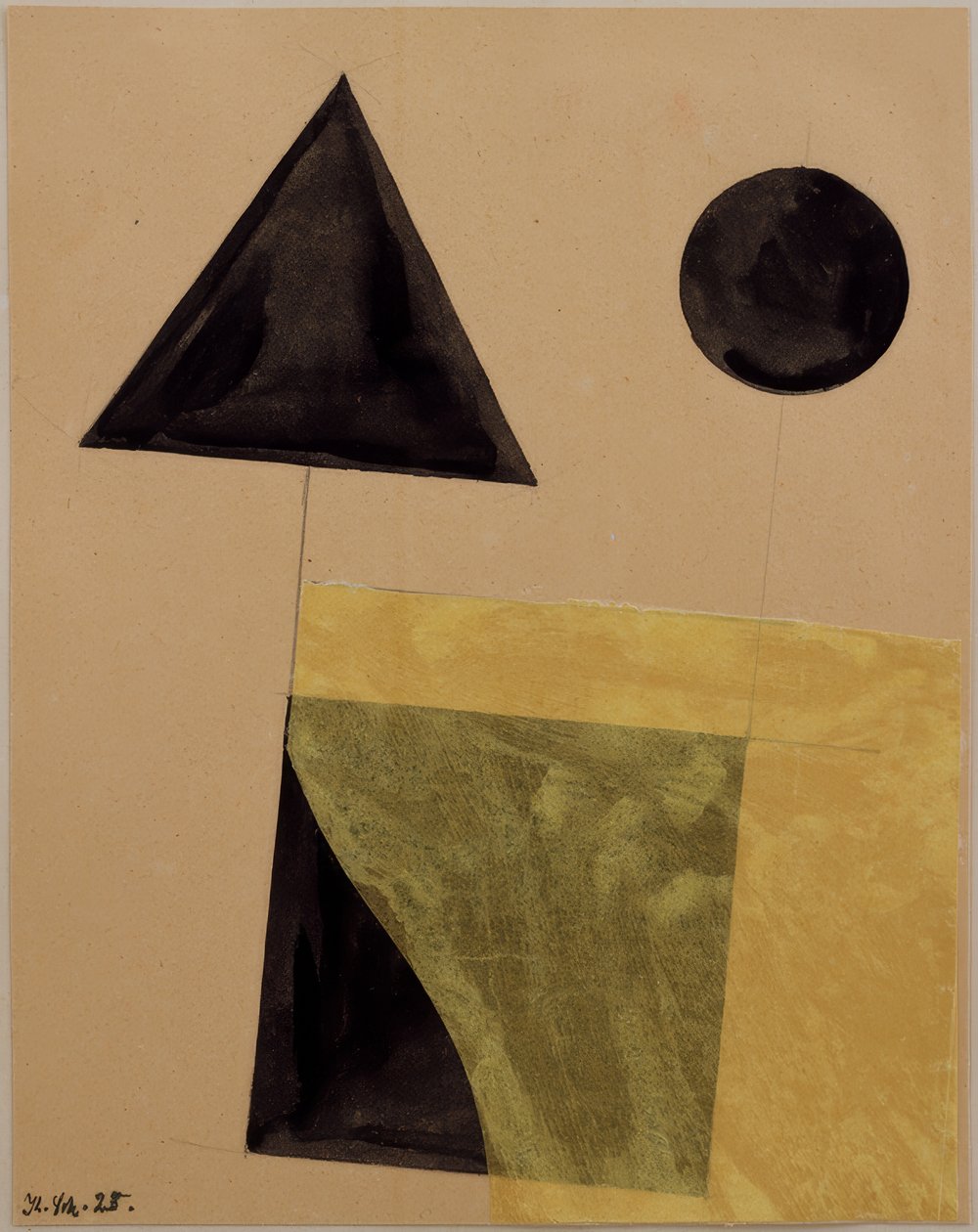 Construction avec triangle, carré et compas - Kurt Schwitters