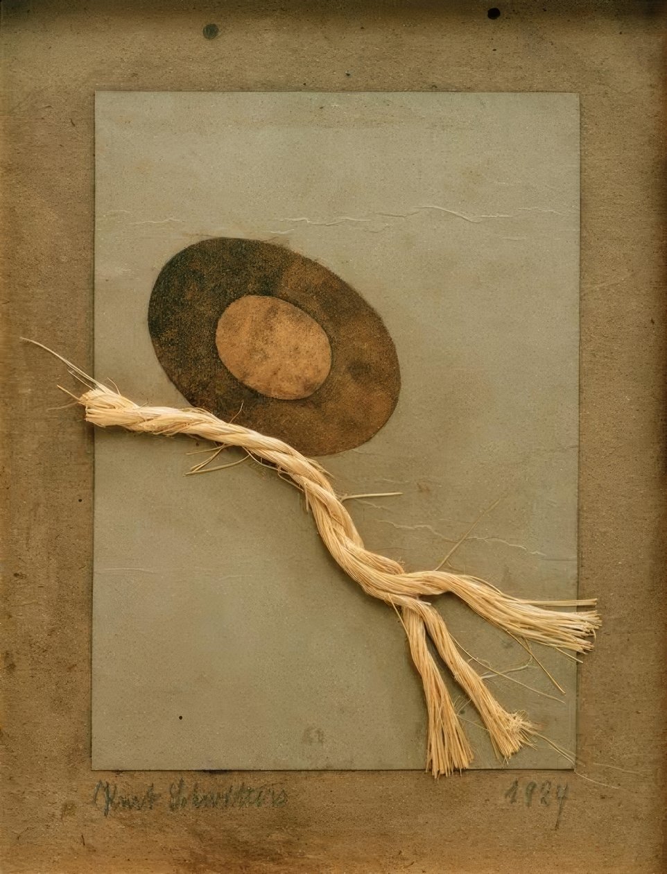 Sans titre (Merzzeichnung avec Arp et ficelle) - Kurt Schwitters