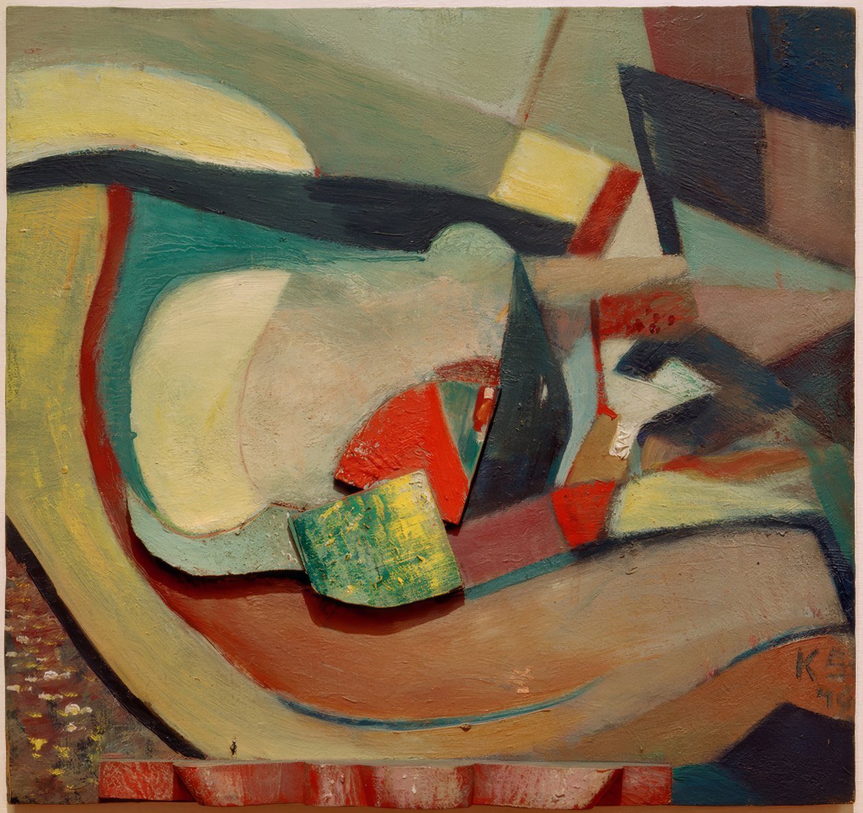 Relief avec pied rouge - Kurt Schwitters