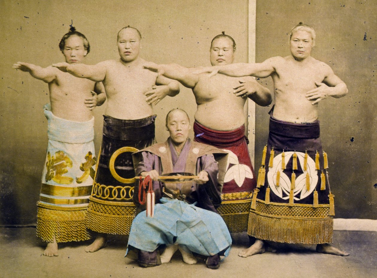 Lutteurs de sumo, vers 1877 - Kusakabe Kimbei