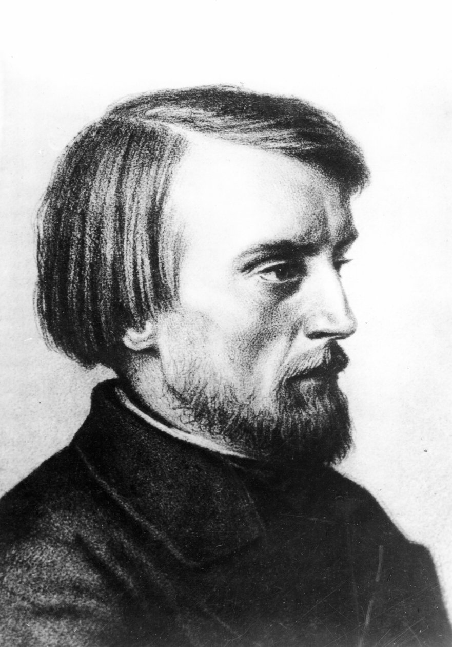 Portrait de Vissarion Grigorievich Belinsky (1811-48) 1843 - Kyrill Antonovitch Gorbunov
