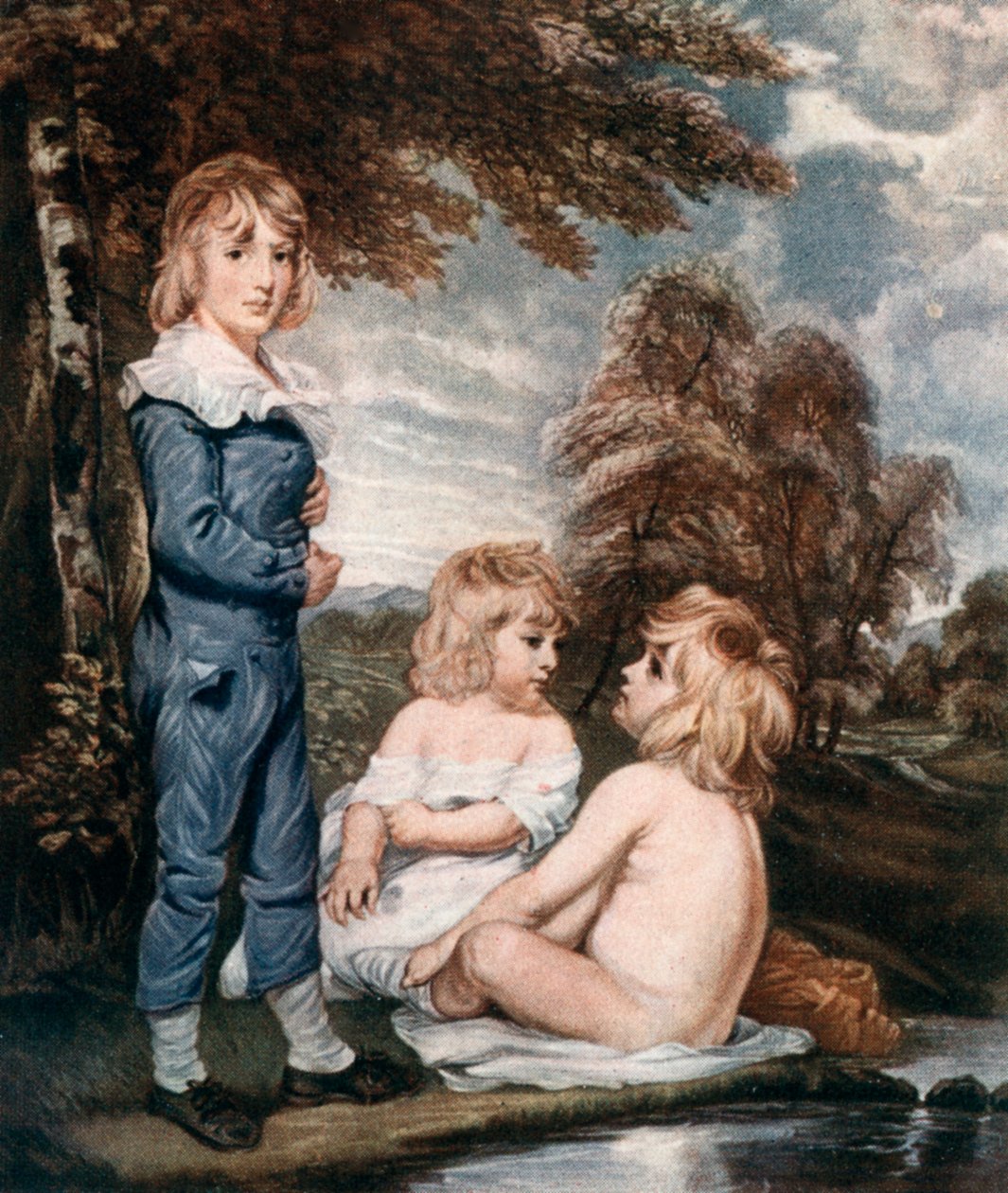 Enfants se baignant, 18e siècle, 1912 - L. Edwards