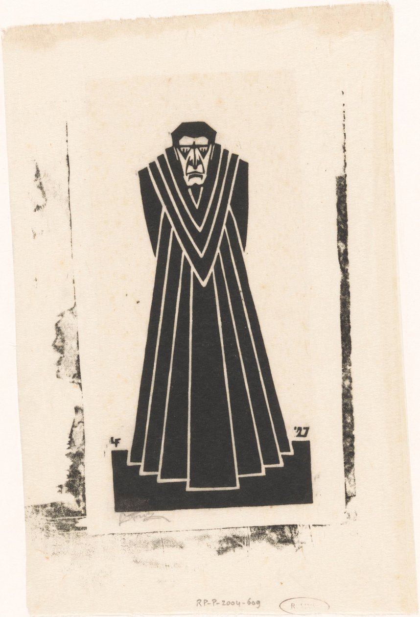 Prêtre en toge - L. Fritz (signed by artist)