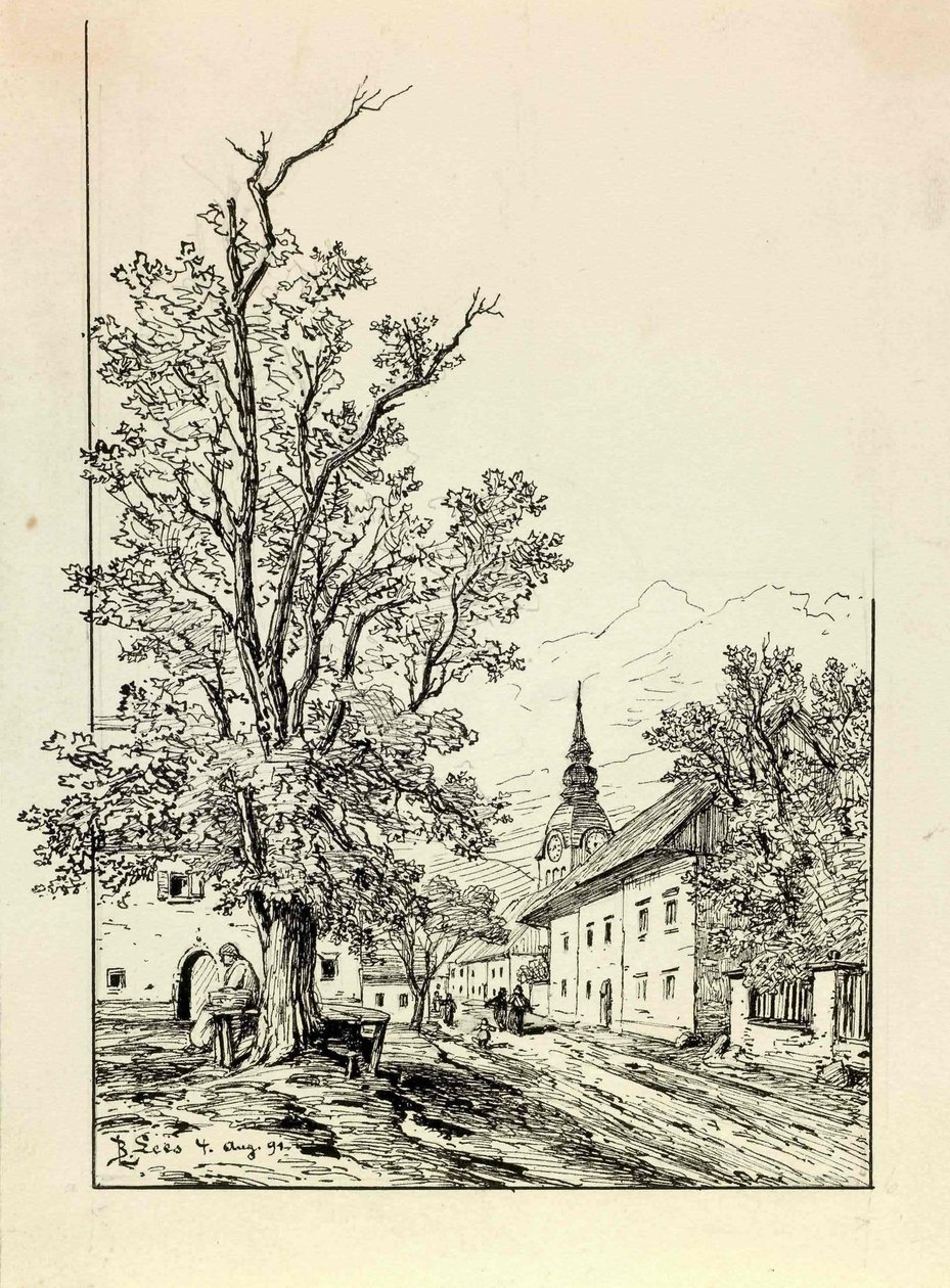 Lesce, place avec tilleul - Ladislav Benesch