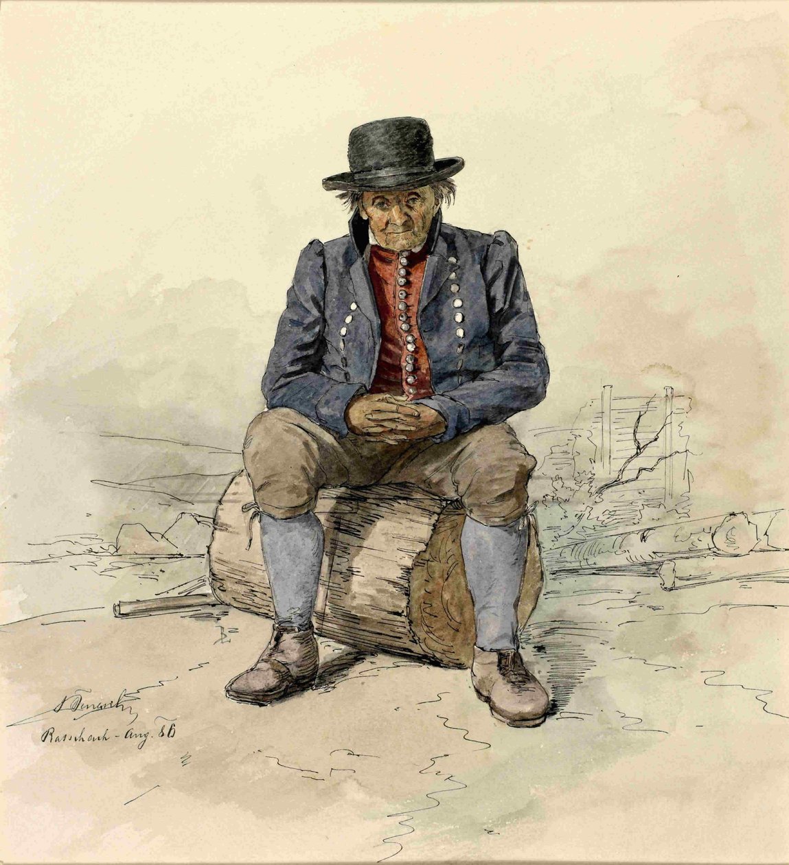 Portrait de Ratecana assis - Ladislav Benesch