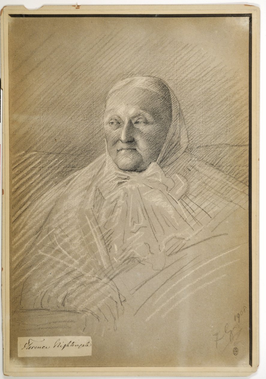 Florence Nightingale au lit, 1908 - Lady Gleichen