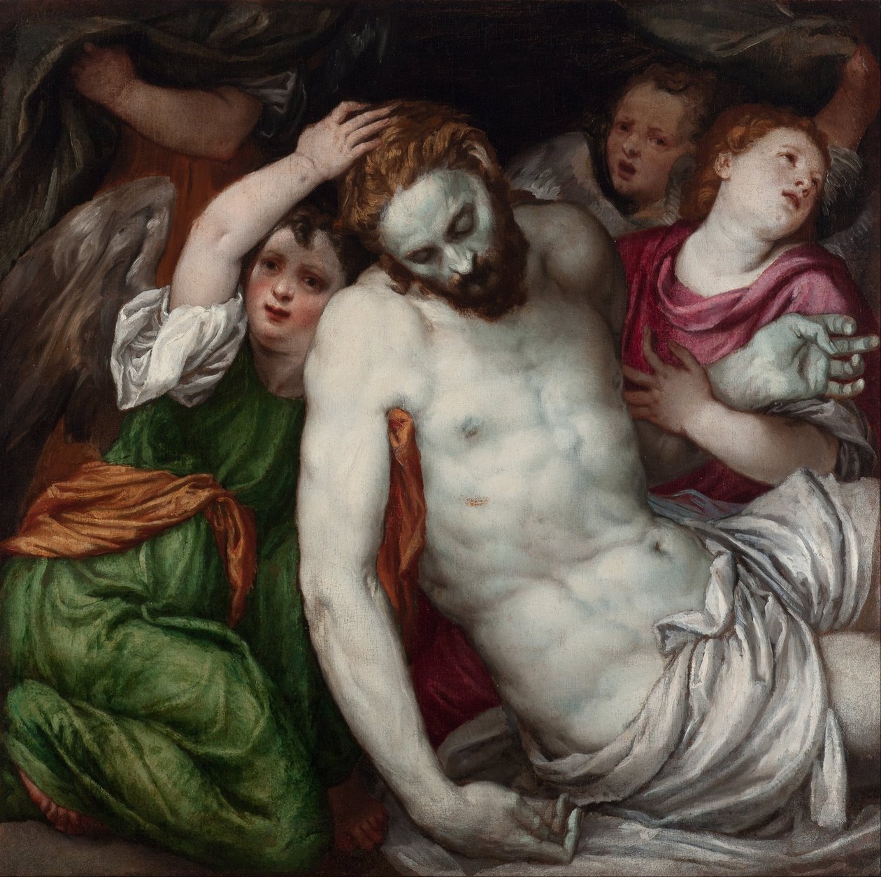 Pietà et anges - Lambert Sustris