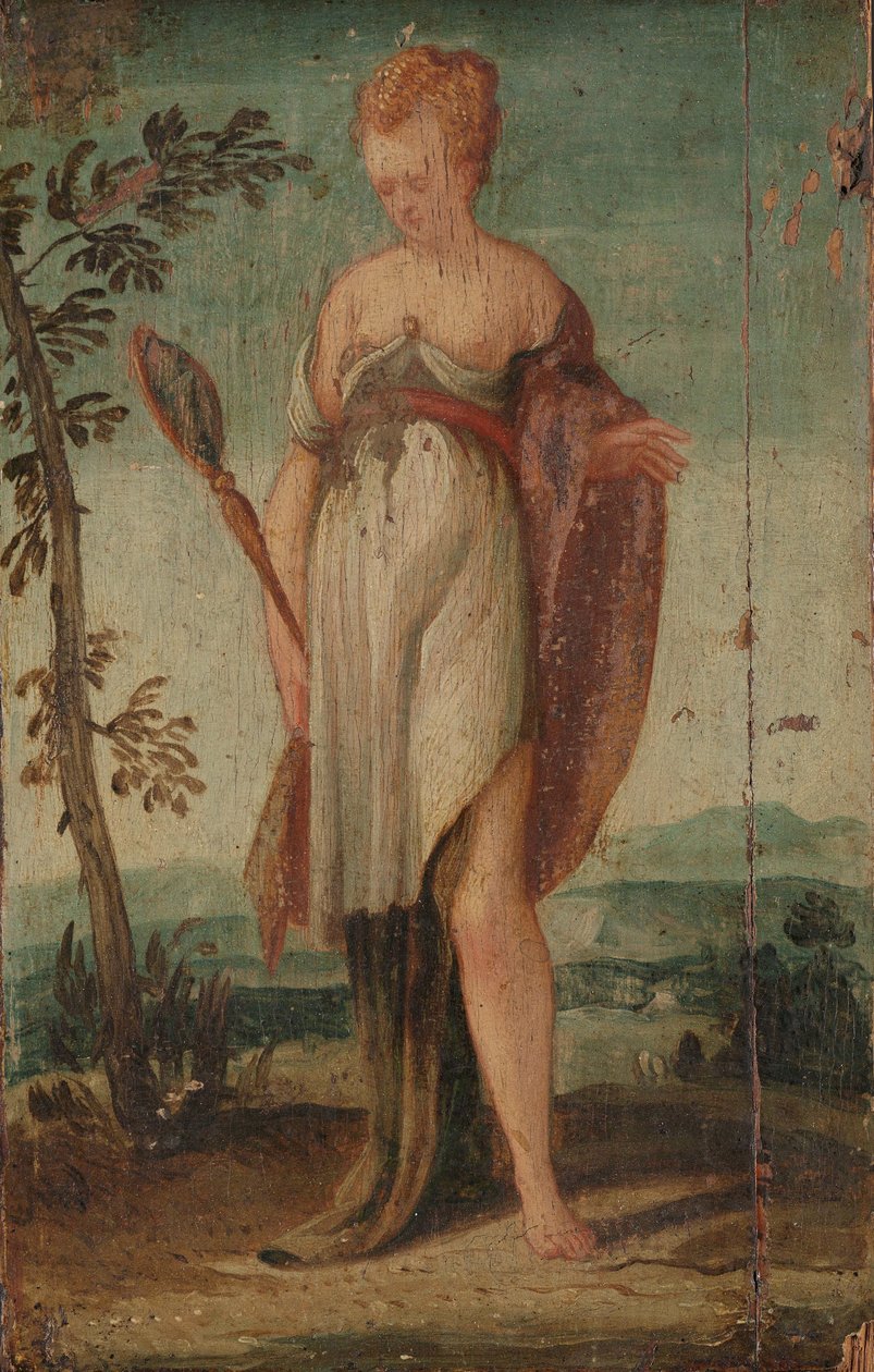 Femme avec un miroir - Lambert Sustris (circle of)