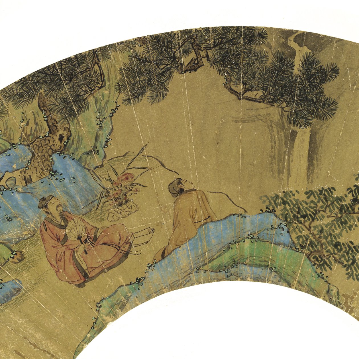 Deux érudits dans un paysage montagneux, 1656 - Lan Ying