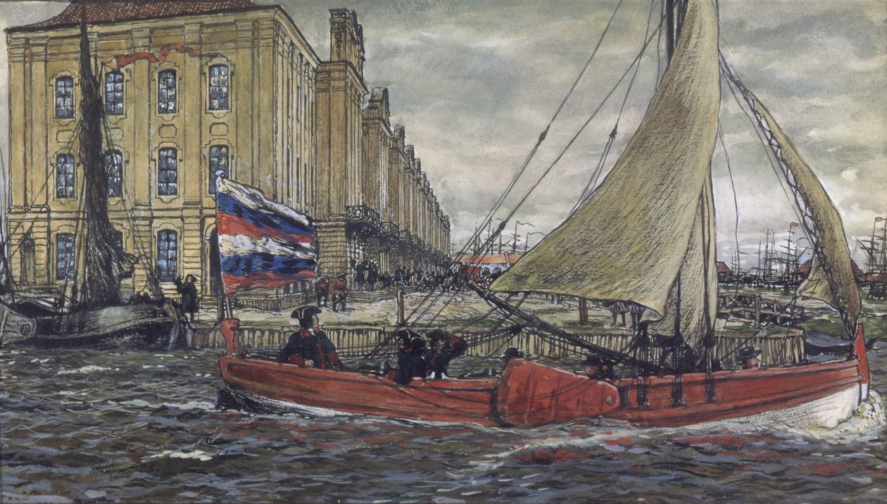 Le Botik de Pierre le Grand, 1906 - Lanceray