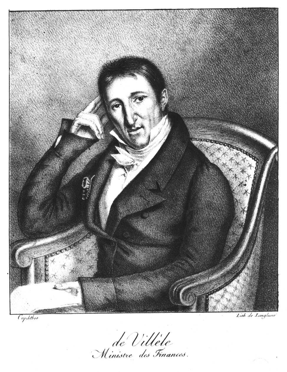 Portrait de Jean Baptiste Comte de Villele (1773-1854) - Langlume