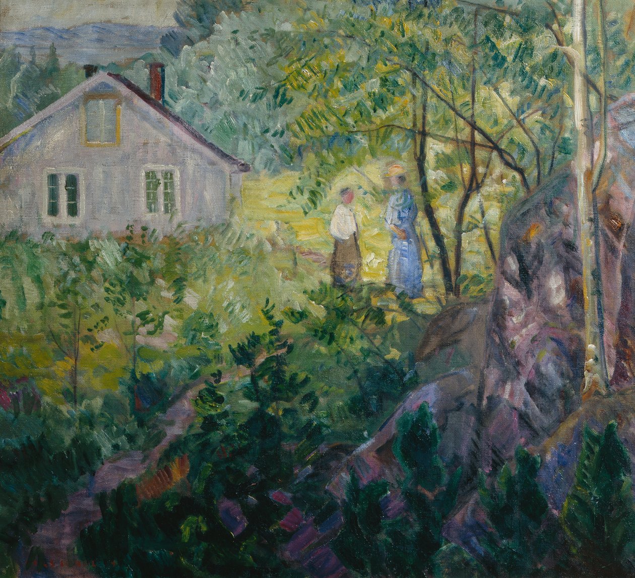 Deux femmes dans le jardin - Lars Jorde