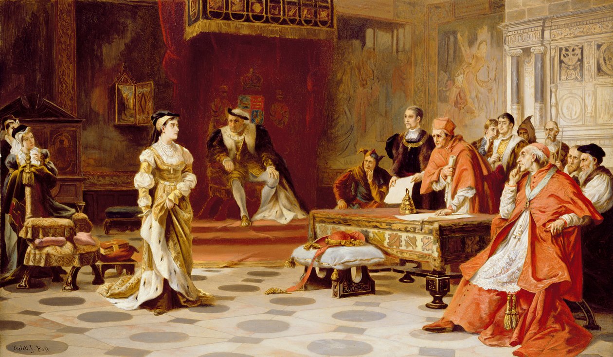 Le procès de la reine Katherine, c.1880 - Laslett John Pott