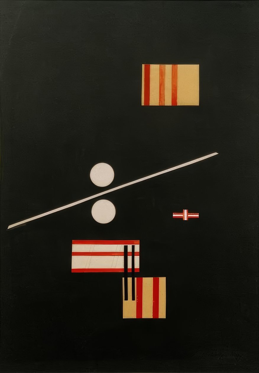 Collage sur fond noir - Laszlo Moholy Nagy
