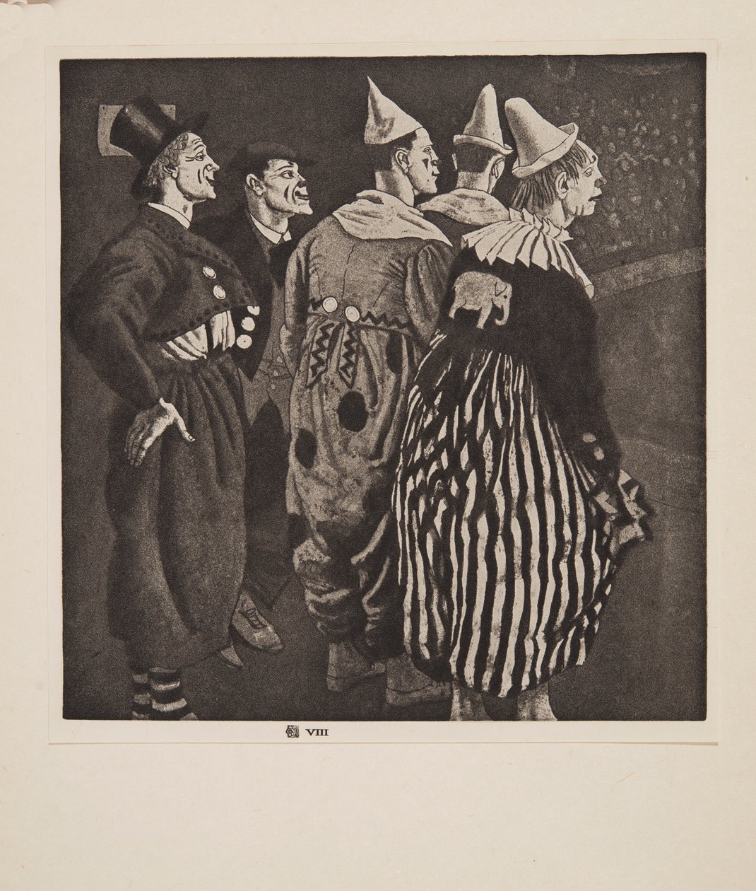 Cinq clowns - Laura Knight