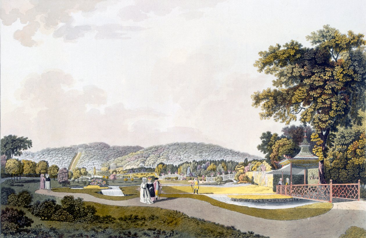Vue du parc de Neu-Waldeg, Dornbach, Vienne, 1792 - Laurenz Janscha