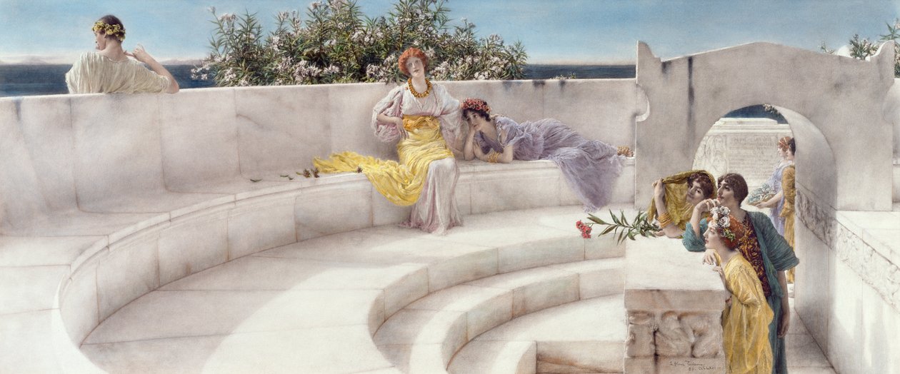 Sous le Toit du Temps Ionien Bleu, 1901 - Lawrence Alma Tadema