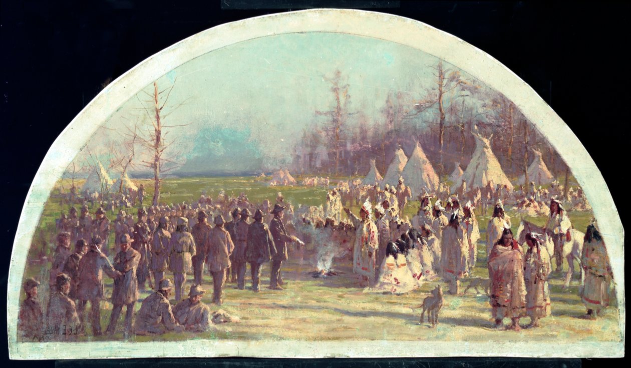 Le dernier conseil des Potawatomis, 1833, 1900 - Lawrence Carmichael Earle
