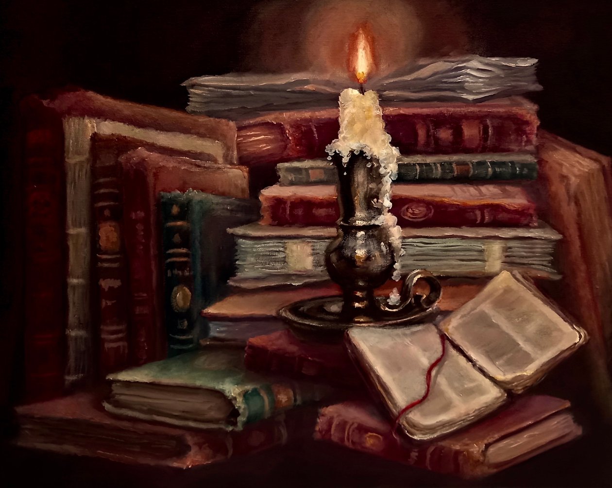 Chercheur lambda, 2024 (huile sur toile) - Lee Campbell