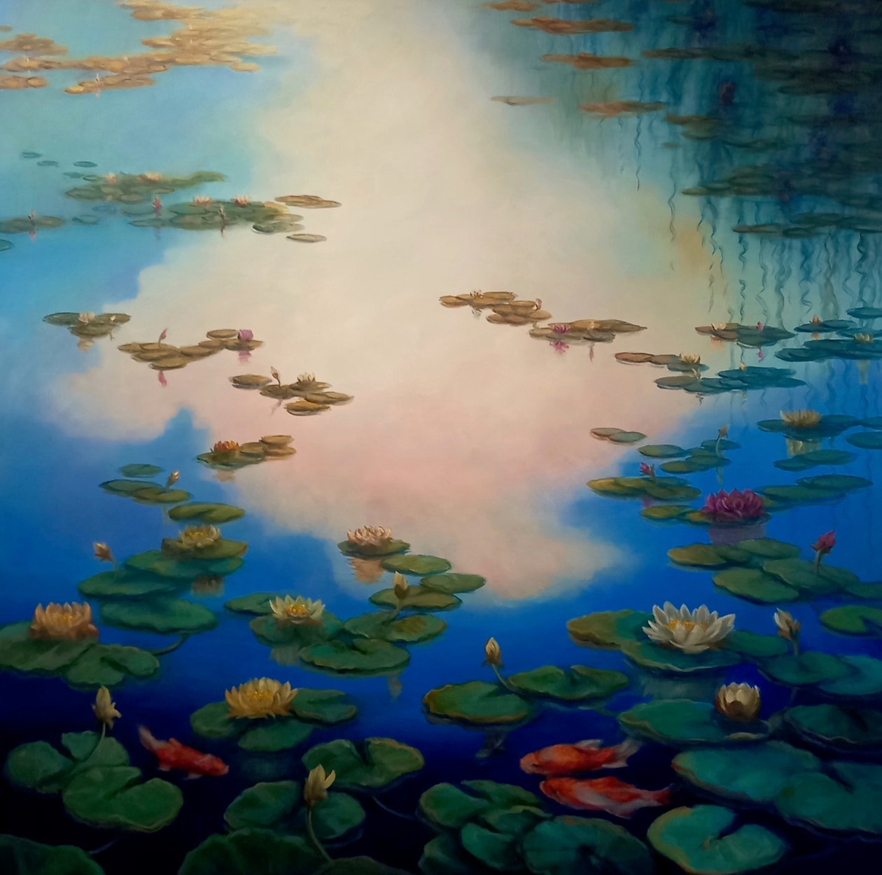 Nénuphars et poissons rouges, 2021 - Lee Campbell