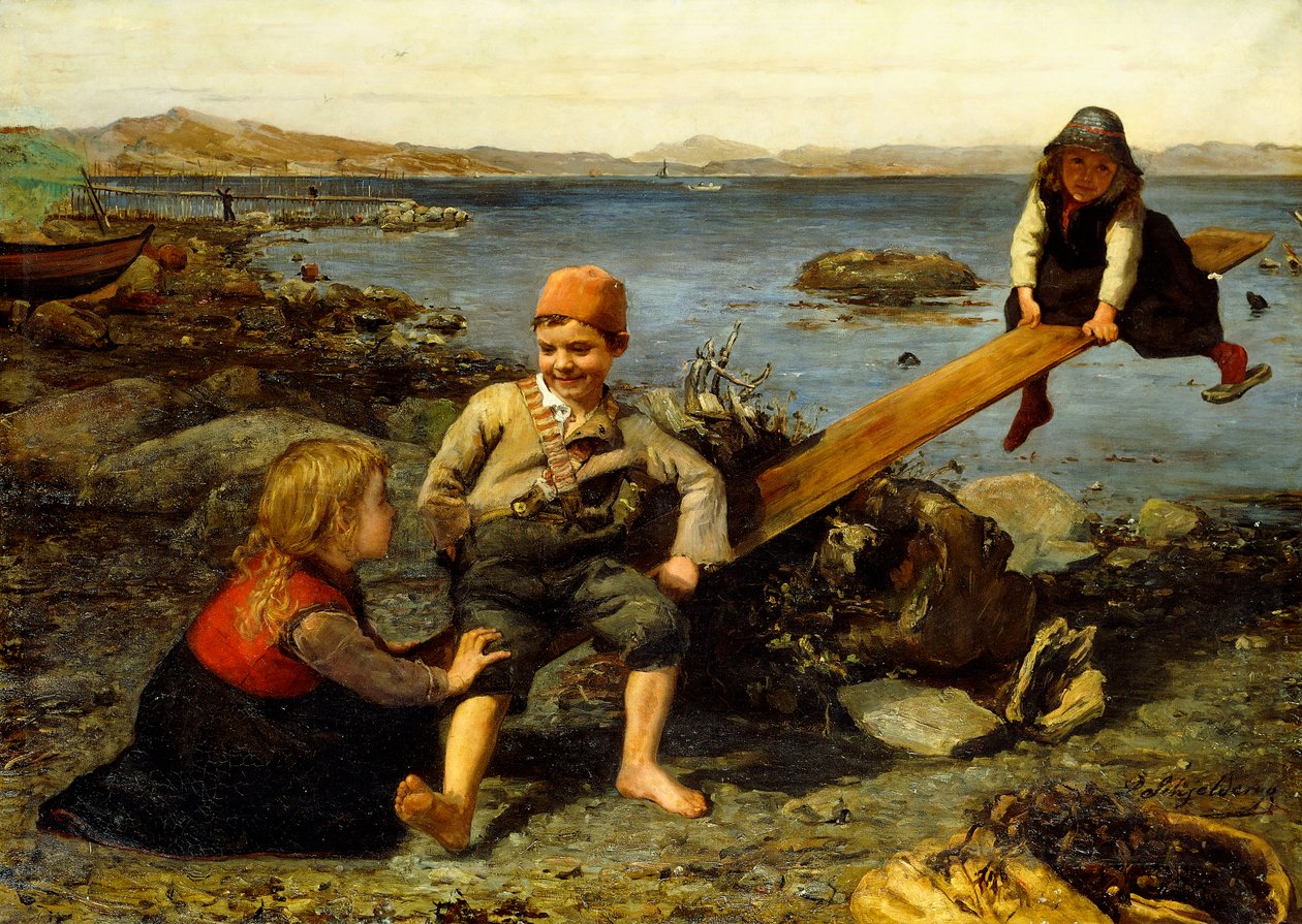 Balançoire au bord de la mer - Leis Schjeldrup