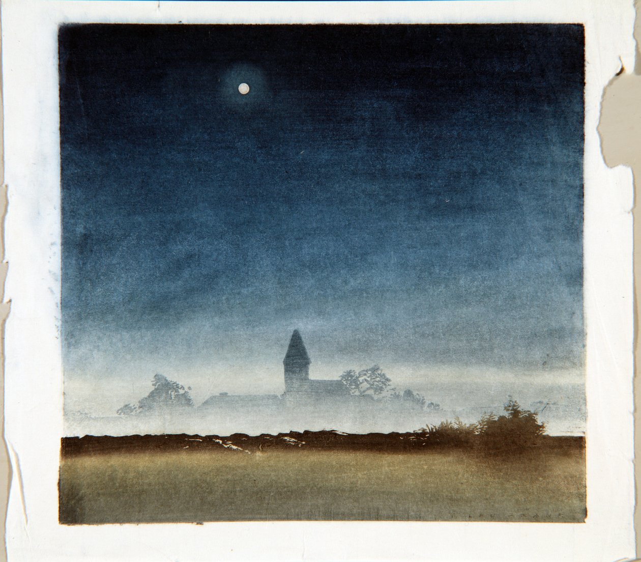 Paysage au clair de lune, vers 1920 - Leo Frank