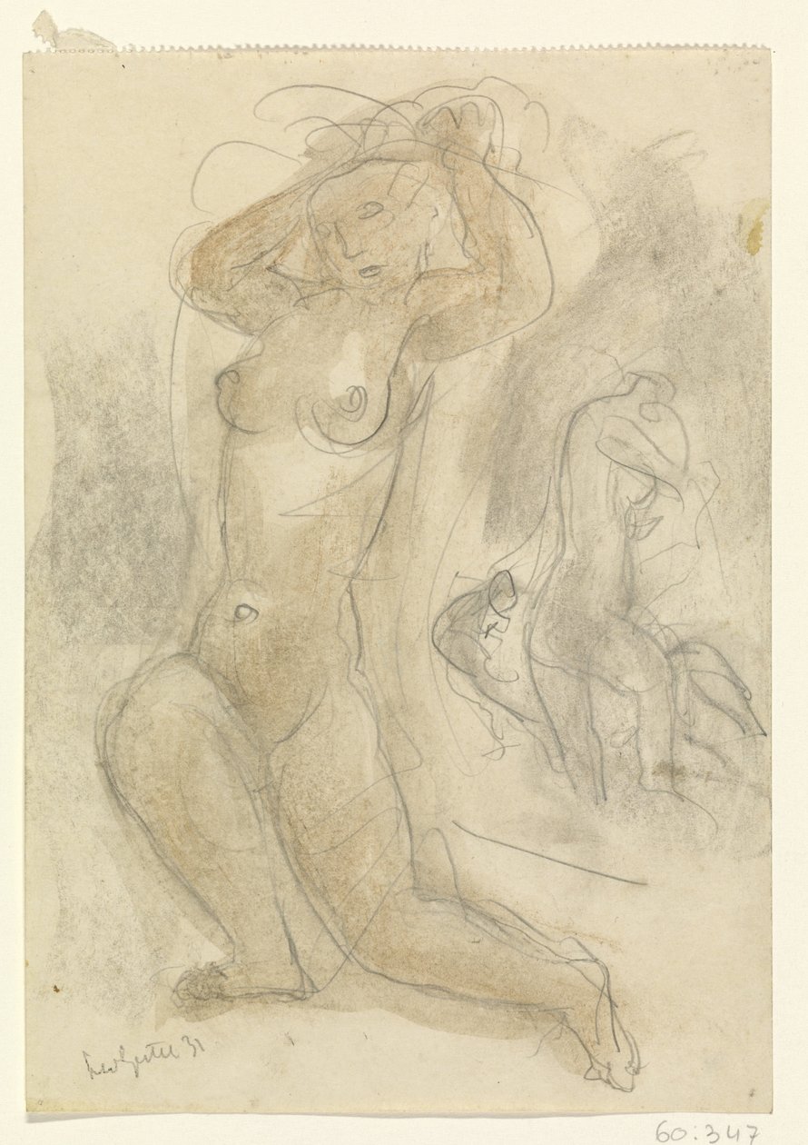 Deux nus agenouillés - Leo Gestel (signed by artist)