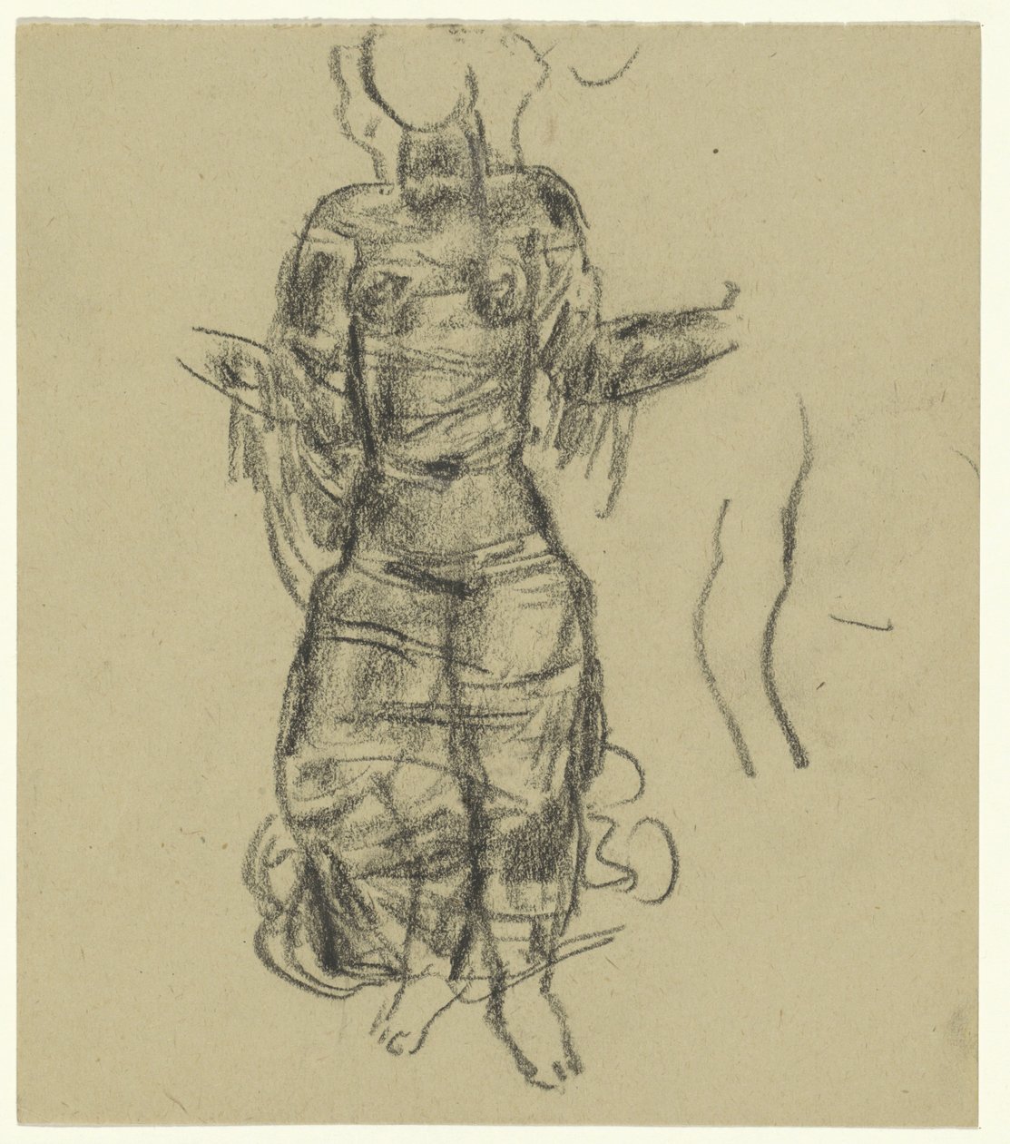 Femme dansant dans des draperies transparentes - Leo Gestel