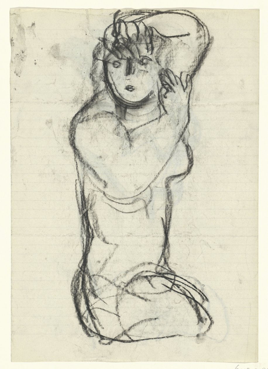 Femme nue agenouillée - Leo Gestel