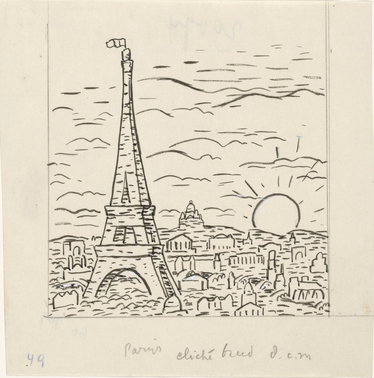 Vue de la Tour Eiffel à Paris - Leo Gestel