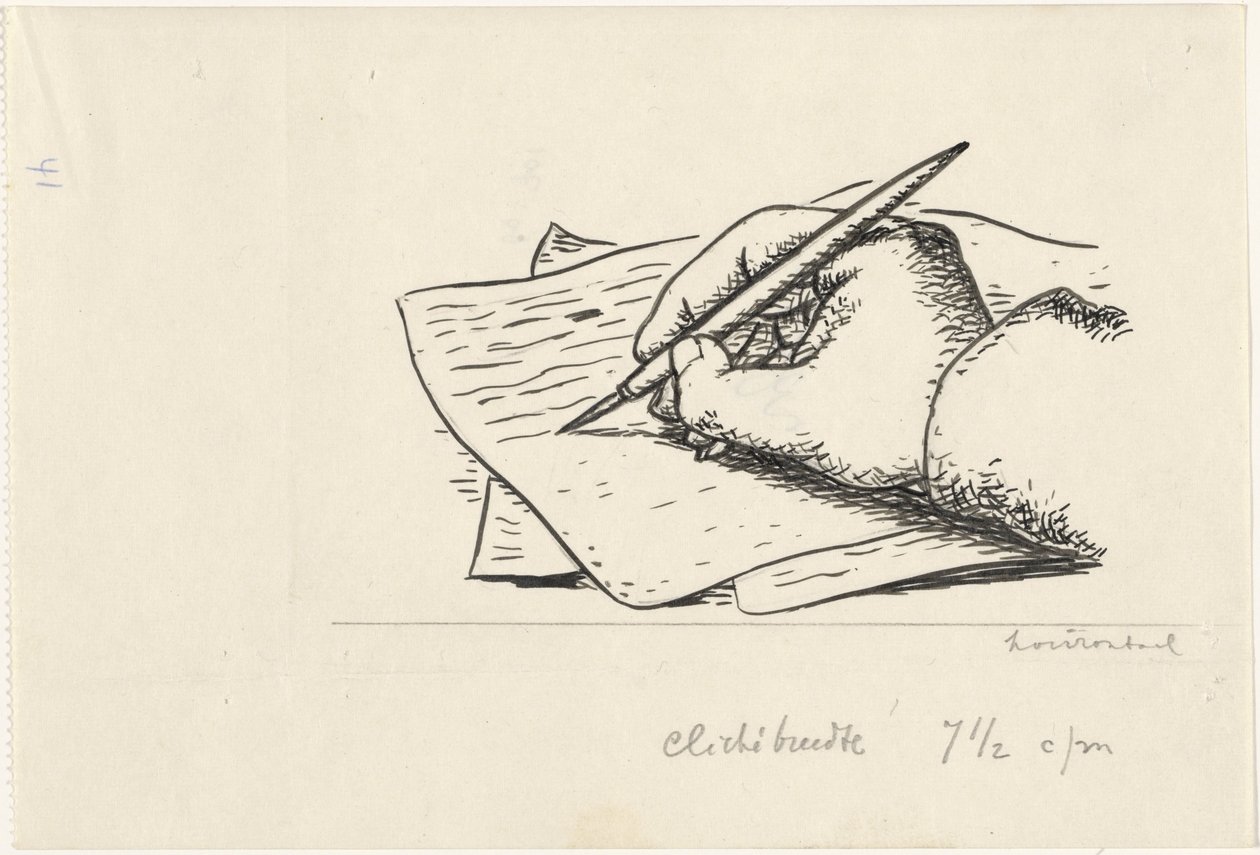 Main écrivant - Leo Gestel