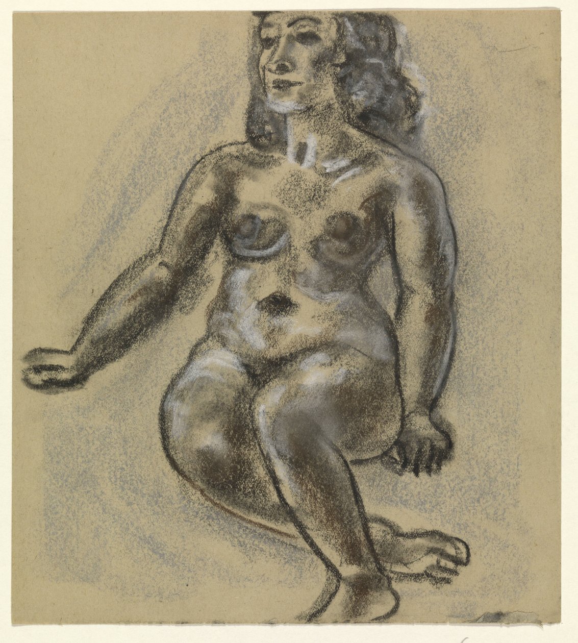 Nu féminin assis - Leo Gestel