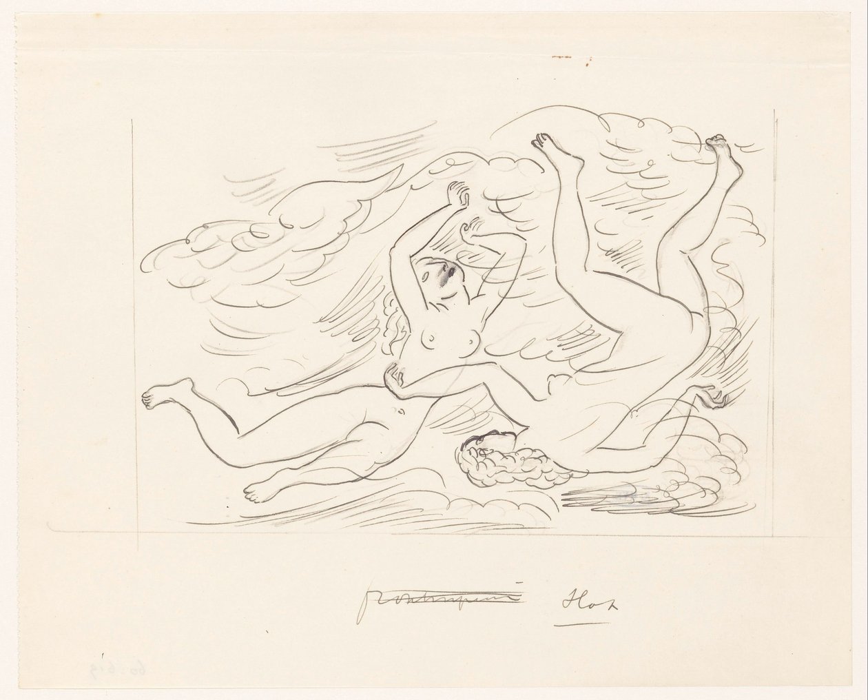 Deux femmes nues, nageant - Leo Gestel
